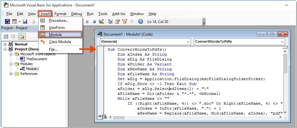 chuyển đổi hàng loạt tài liệu Word sang tài liệu PDF